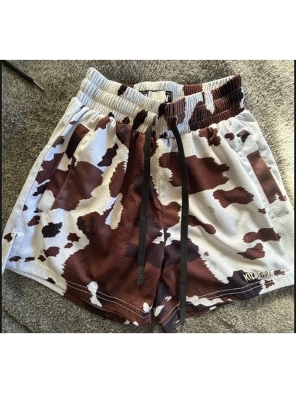 KILL CREW Men's XS Brown and White Camouflage Athletic Shorts